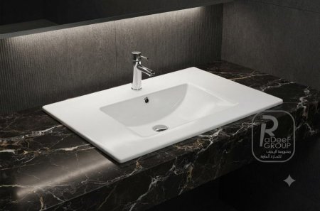 مغسلة شفرة بحفة  ابيض vilas  50*40